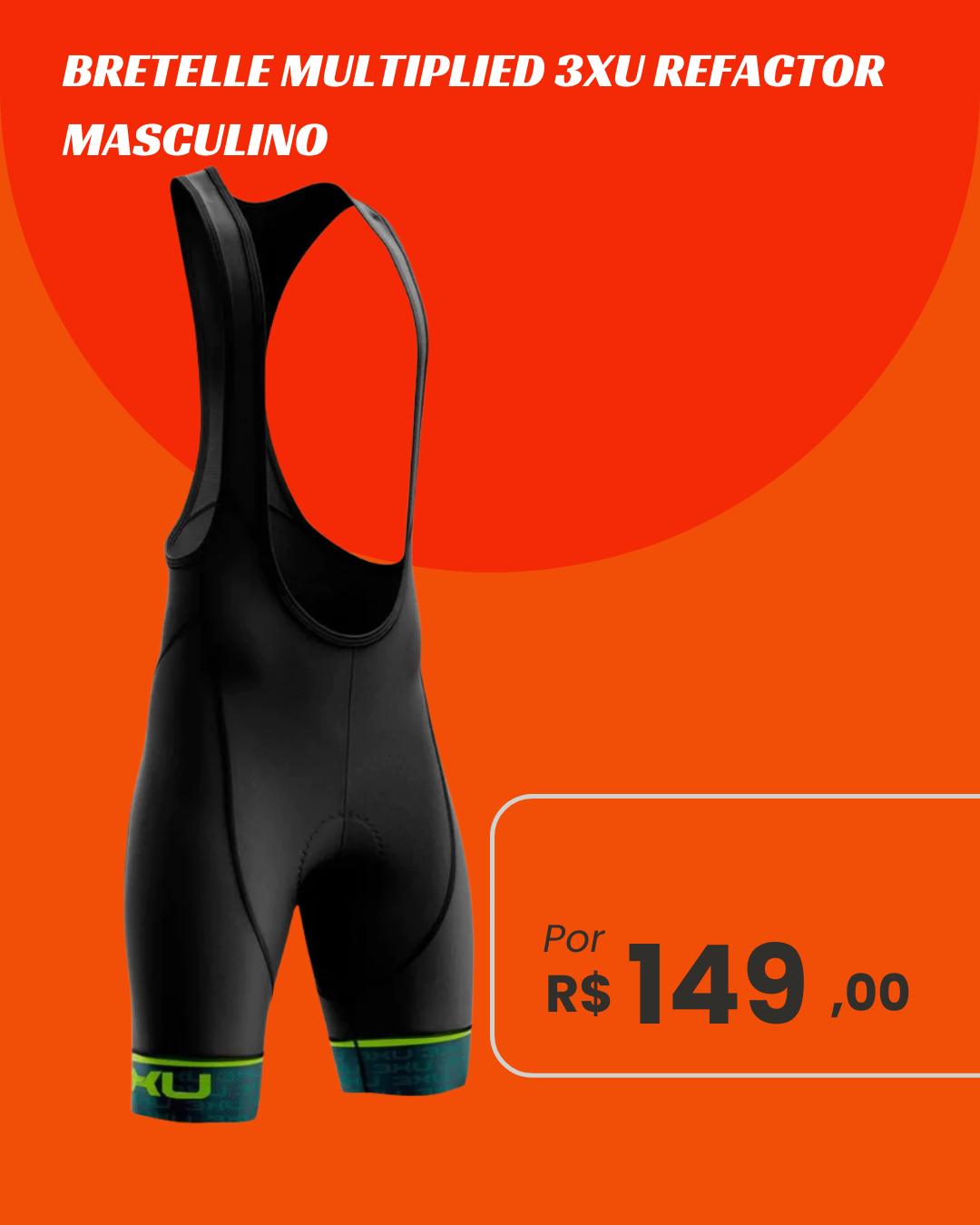 Bretelle de Ciclismo Márcio May 3XU Masculino - Alta Compressão