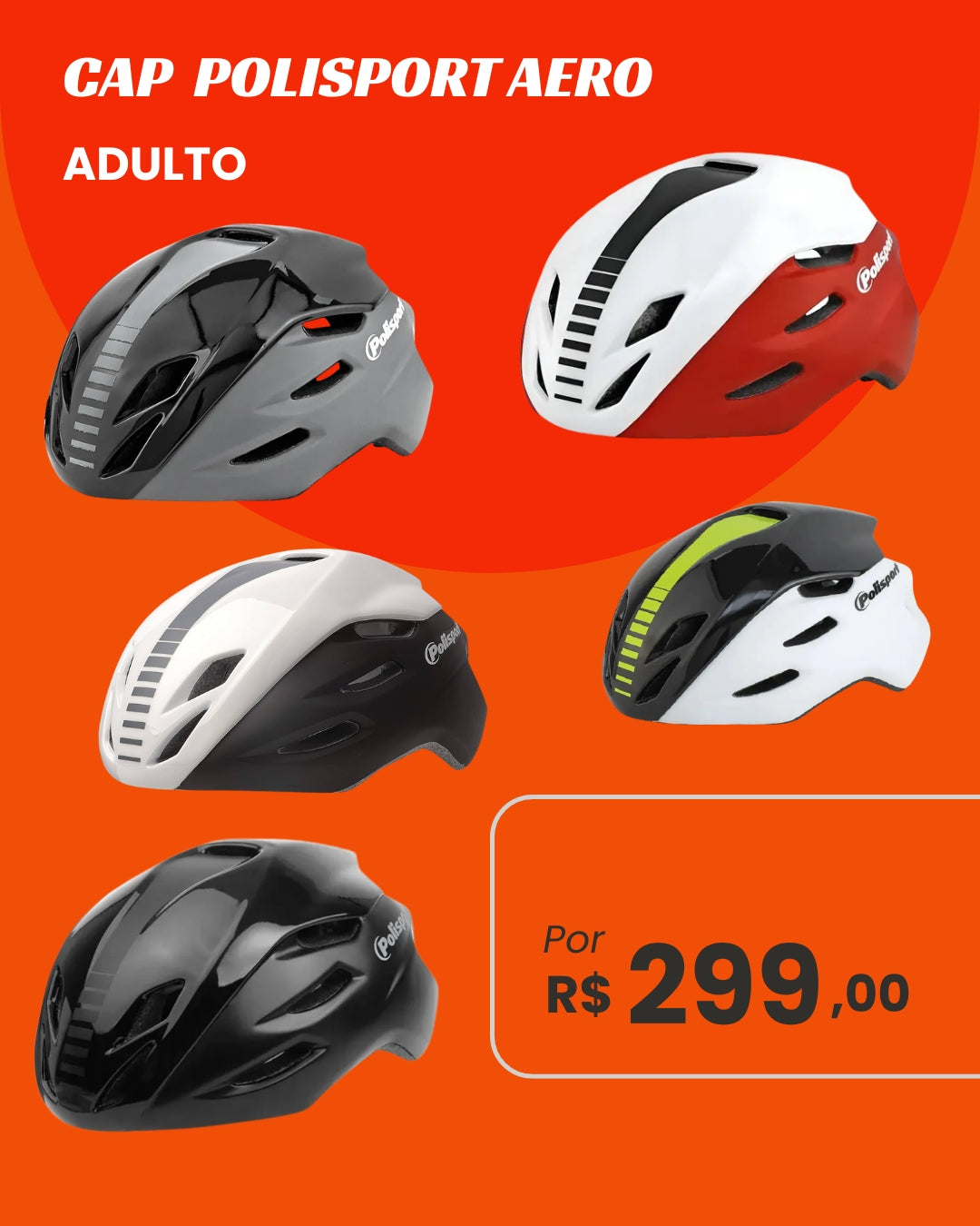 Capacete Polisport Aero Adulto - Aerodinâmica Avançada e Design Pro