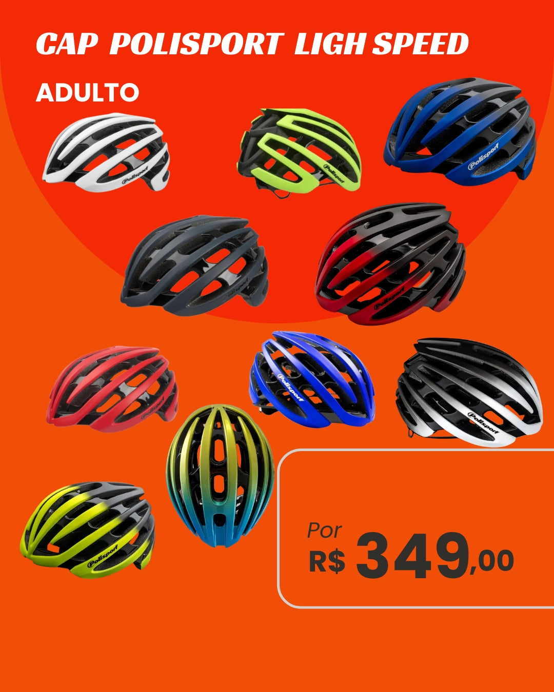 Capacete Polisport Light Speed Adulto - Performance e Ventilação Extrema