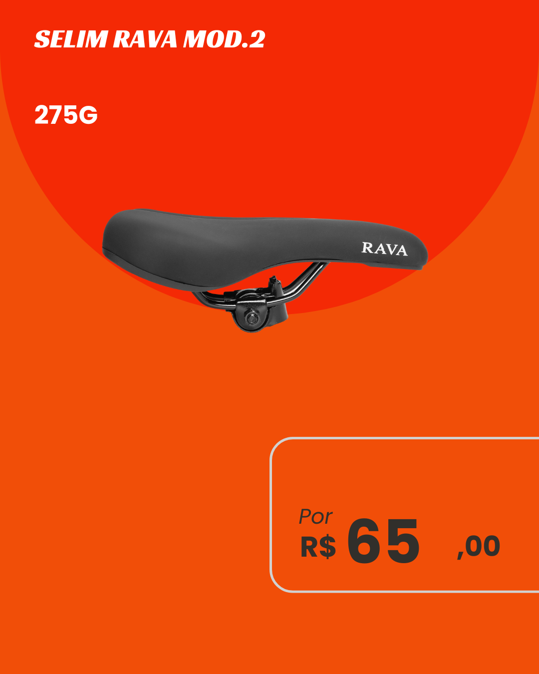 Selim Rava Mod 2 - Design Anatômico Slim e Performance MTB 275g