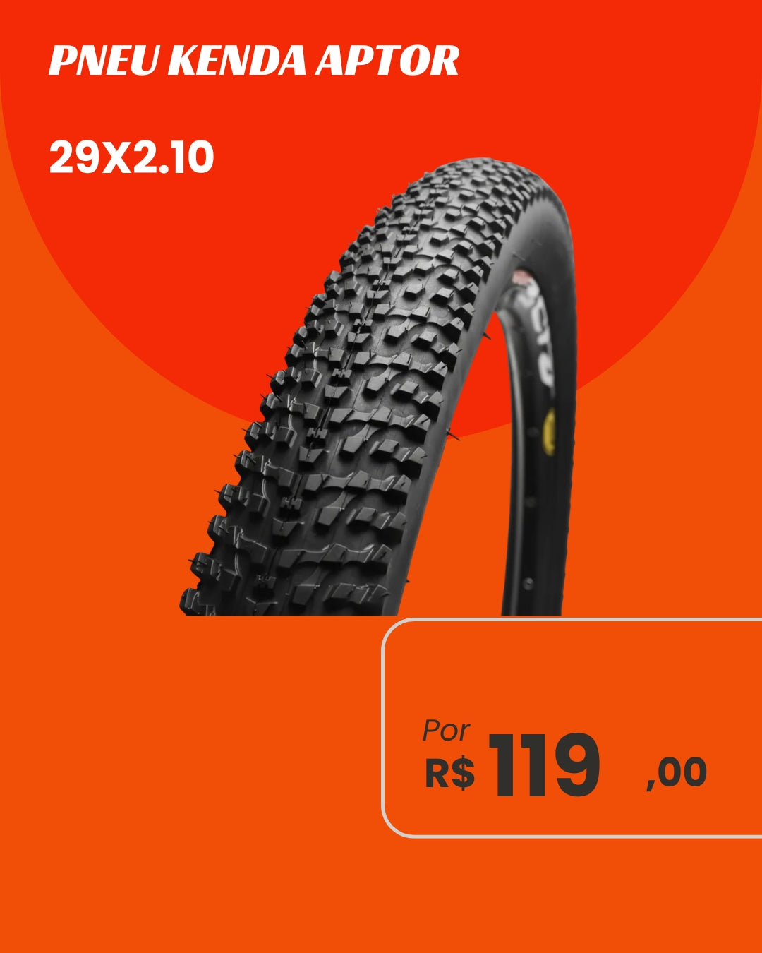 Pneu Kenda Aptor 29x2.10 - Tração e Agilidade no MTB