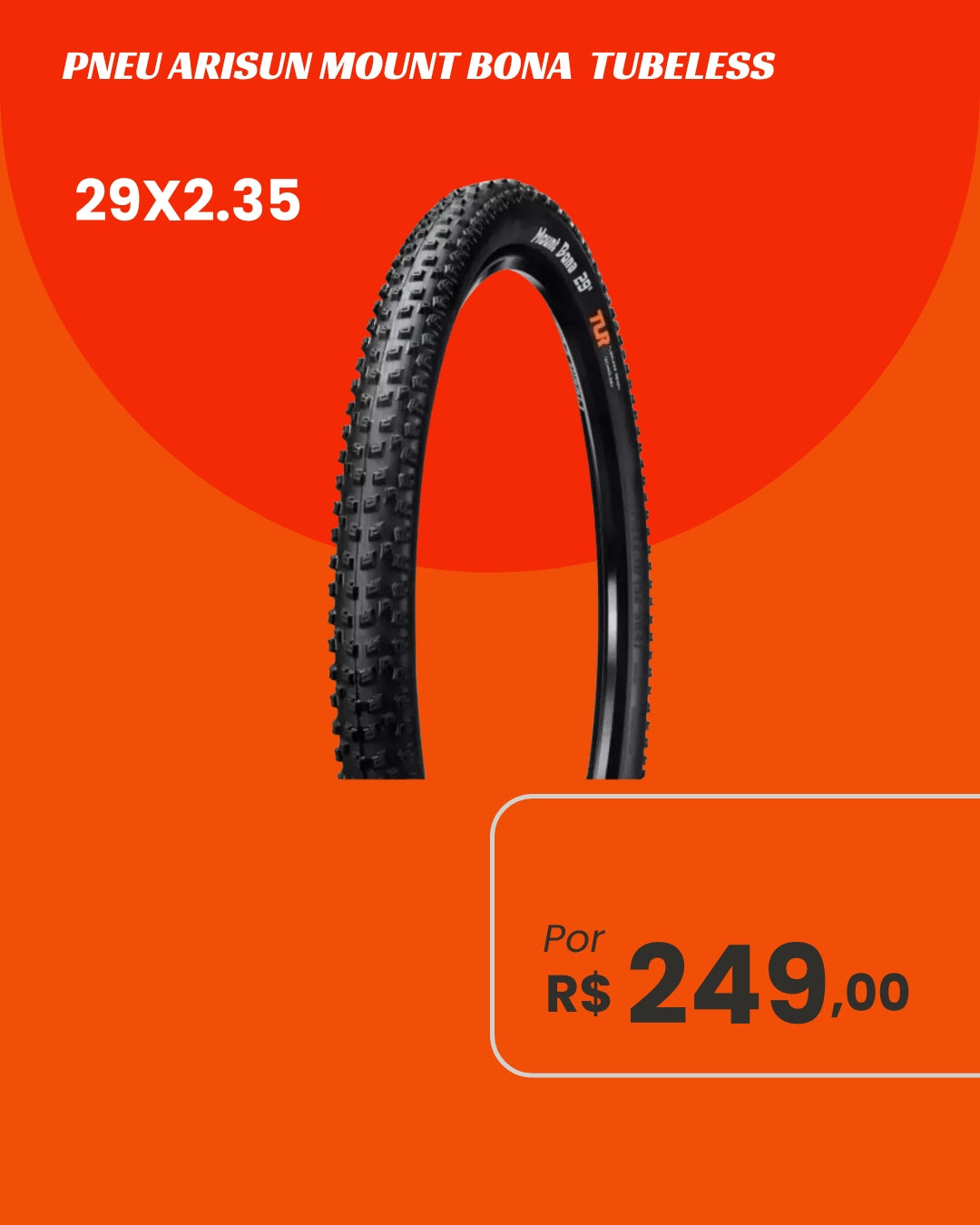 Pneu Arisun Mount Bona 29x2.35 - Tubeless Ready Performance