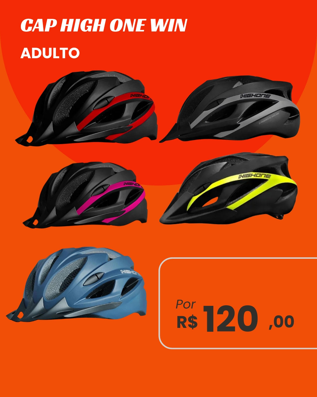 Capacete High One Win Adulto - Design Aerodinâmico e Conforto