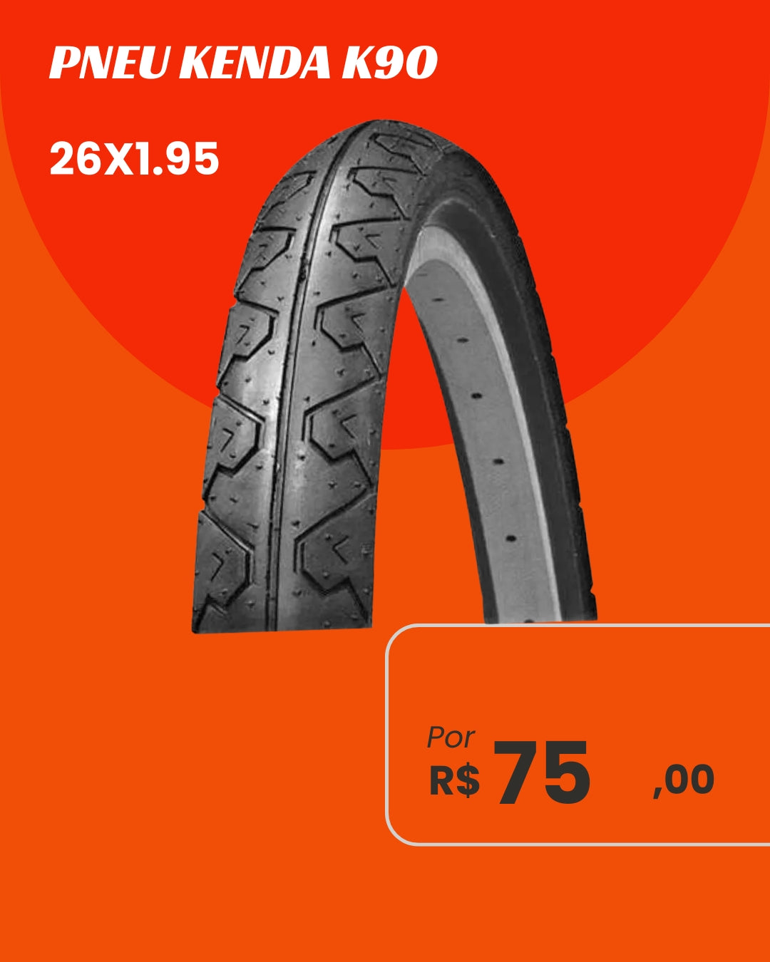 Pneu Kenda K90 26x1.95 - Versatilidade e Desempenho