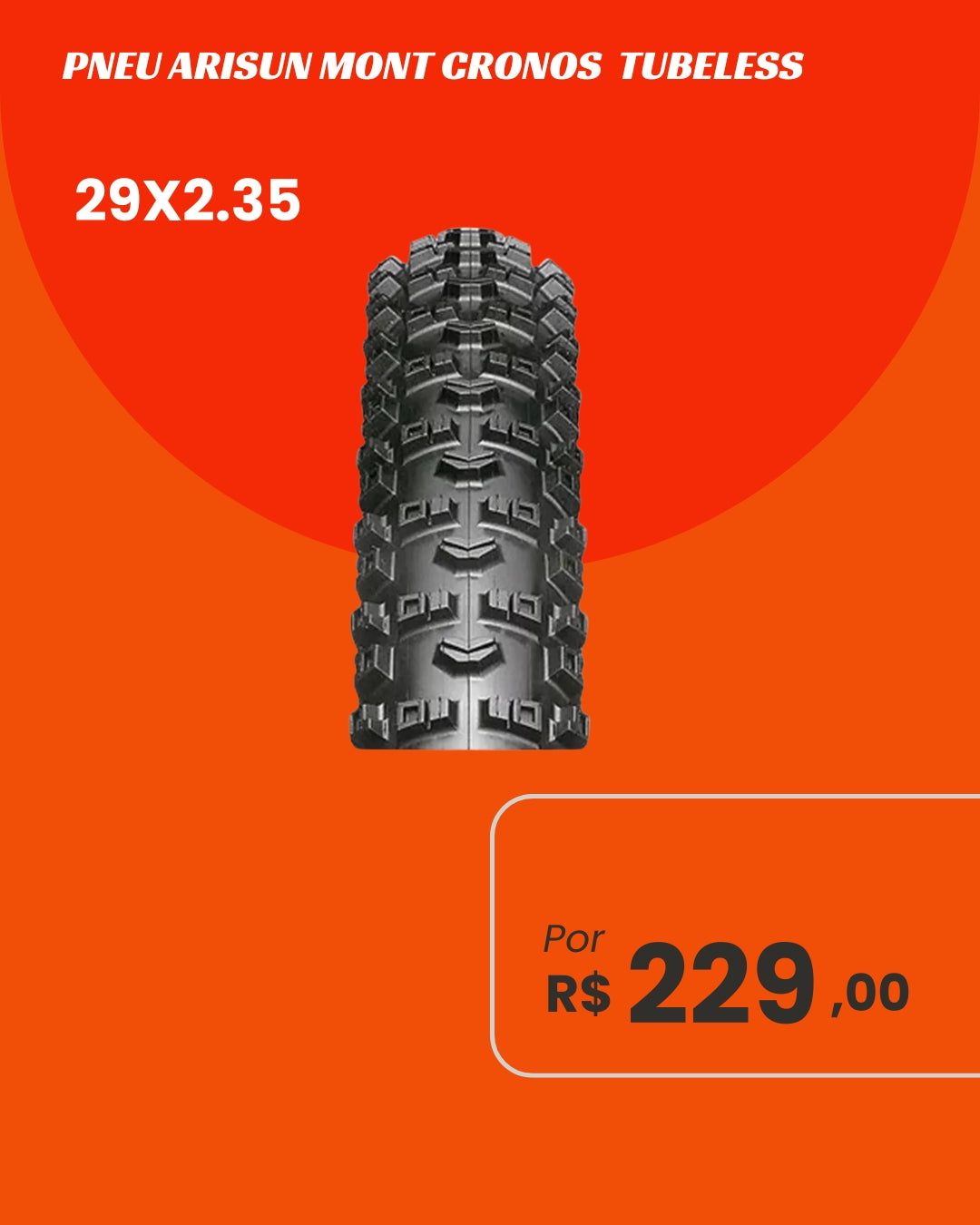 Pneu Arisun Mont Cronos Tubeless 29x2.35 - Tração e Grip Máximo