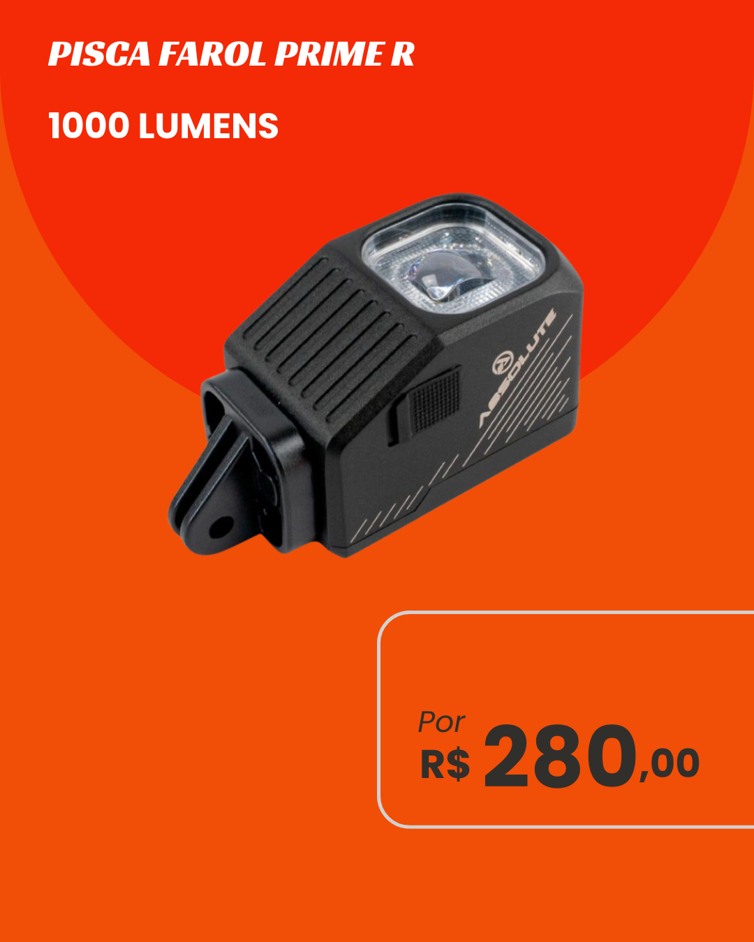 Pisca Farol Absolute Prime R - 1000 Lúmens de Alta Performance