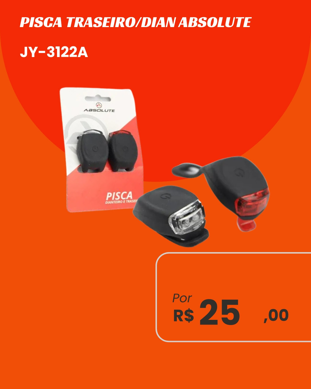 Pisca Traseiro Absolute LED JY-3122A - O Melhor Custo-Benefício em Segurança