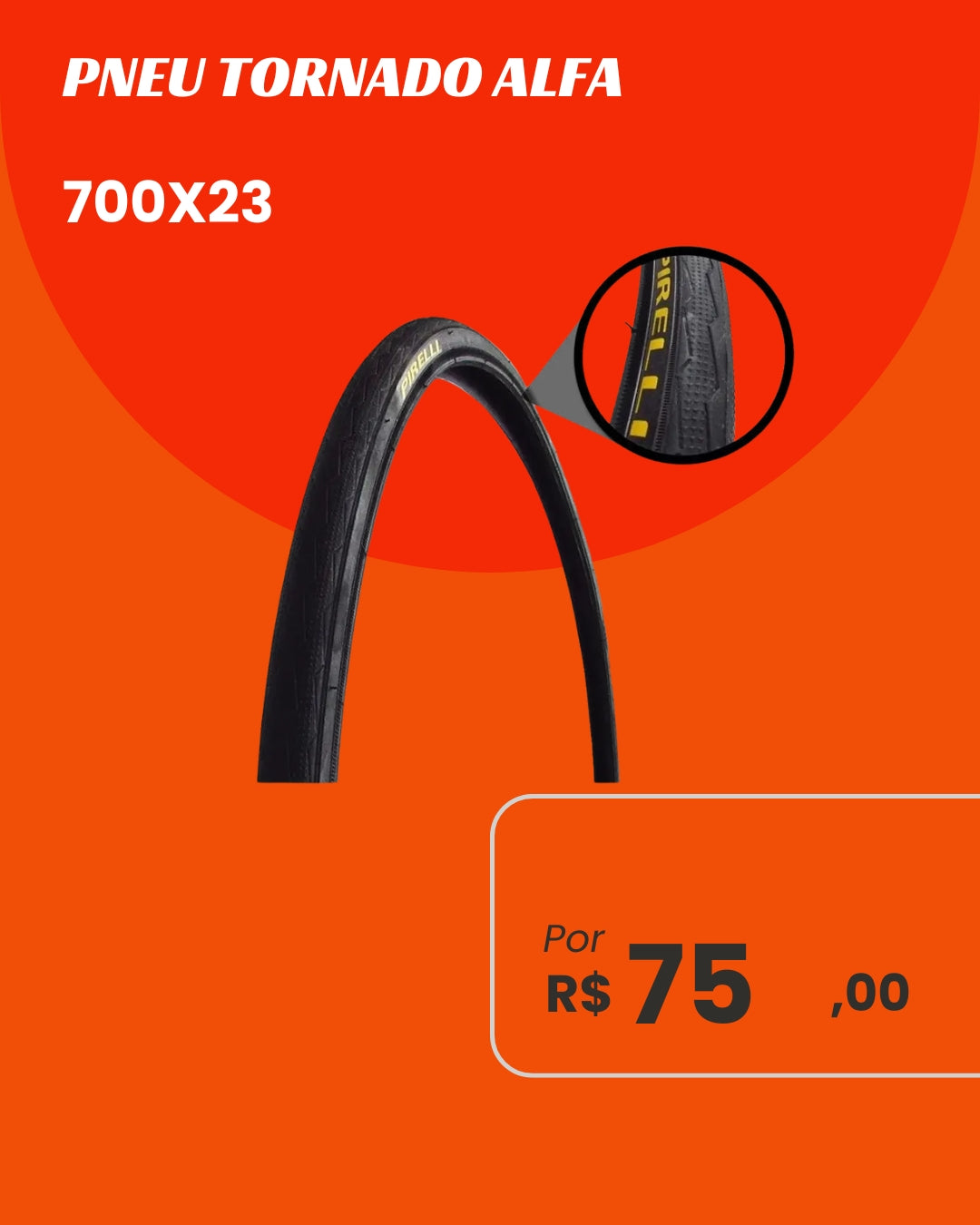 Pneu Pirelli Tornado Alfa 700x23 - Velocidade e Performance Road