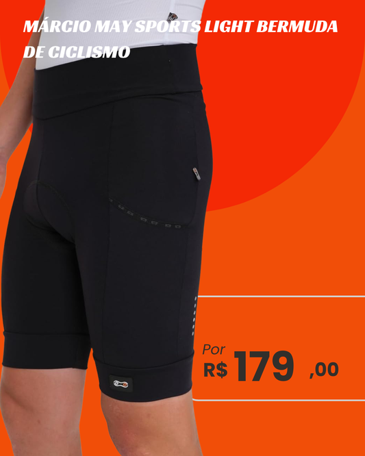 Bermuda de Ciclismo Márcio May Light - Compressão e Proteção UV