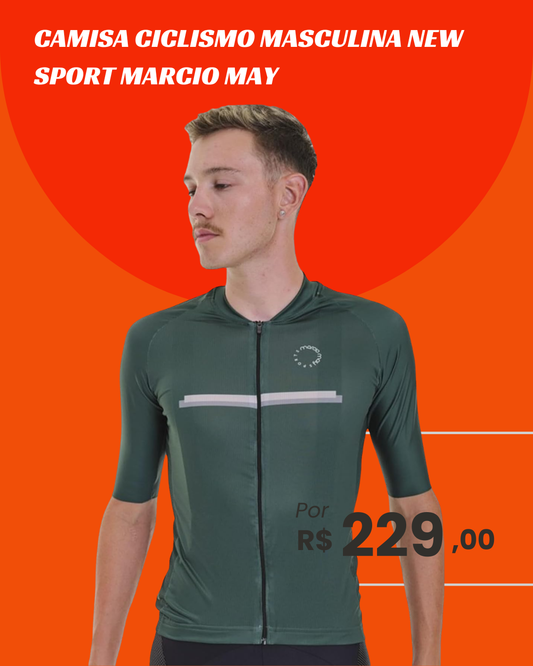 Camisa de Ciclismo Márcio May New Sport - Proteção UV e Alta Respirabilidade