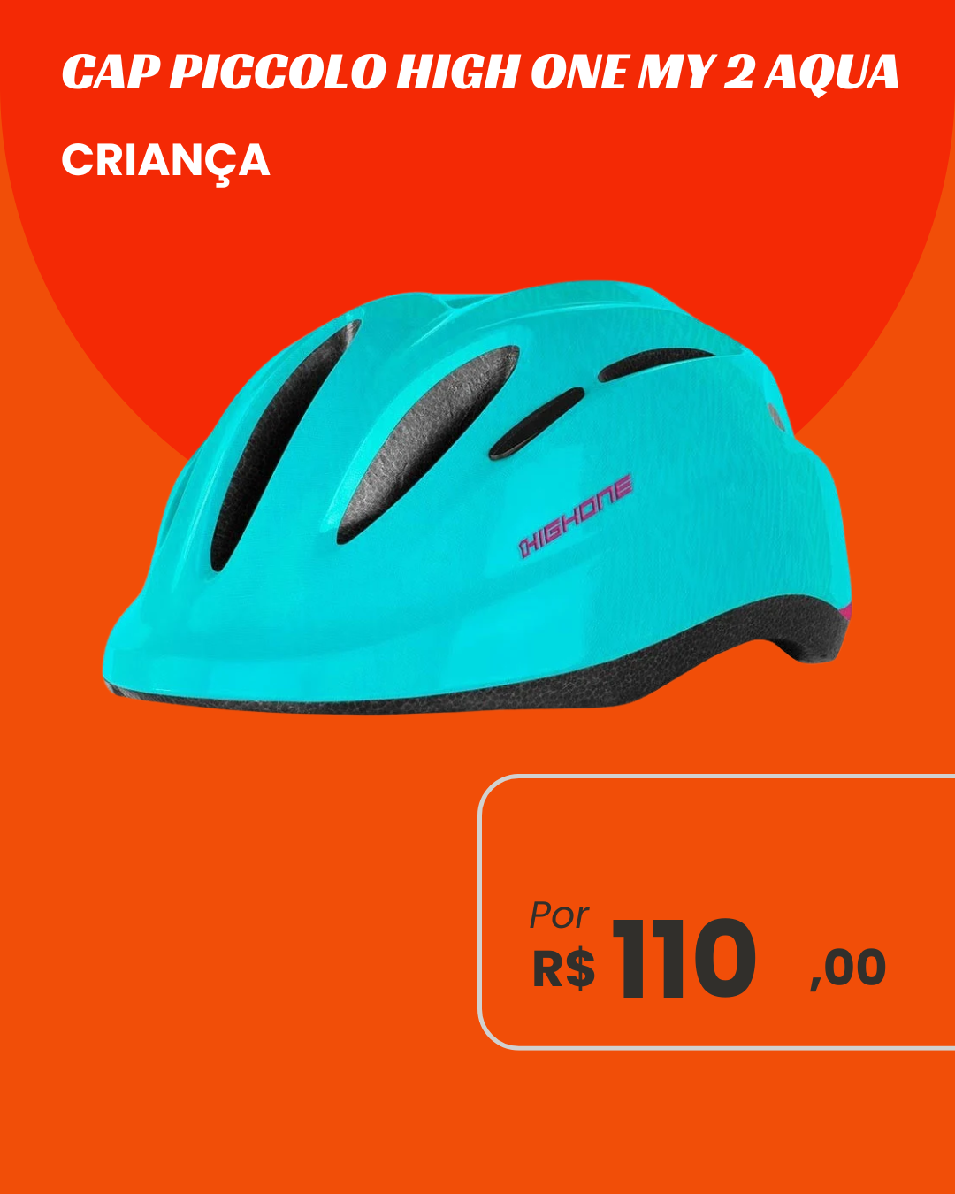 Capacete Piccolo High One MY 2 Aqua Infantil - Segurança e Estilo
