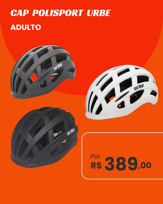 Capacete Polisport Urbe Adulto - Design Urbano Premium e Ventilação 360°