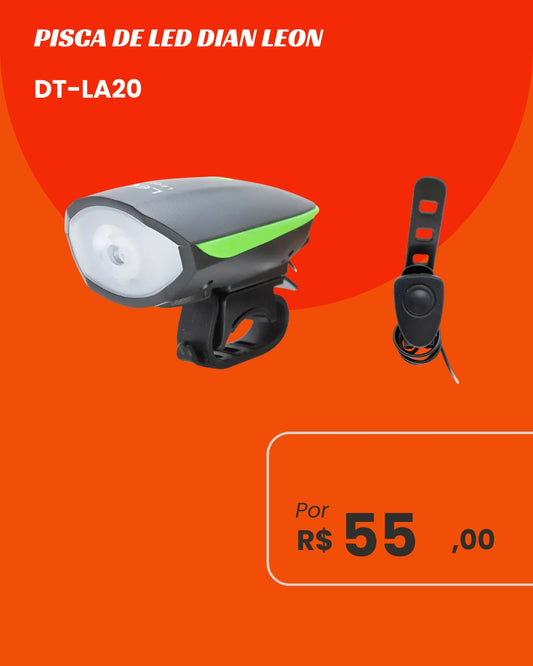 Pisca Dianteiro Leon DT-LA20 - LED Potente e Controle Remoto