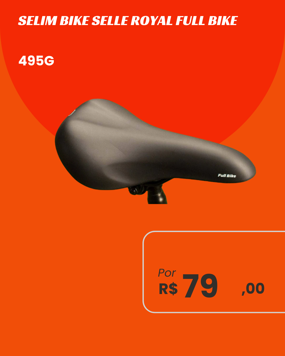 Selim Selle Royal Full Bike - Conforto e Alta Durabilidade 495g