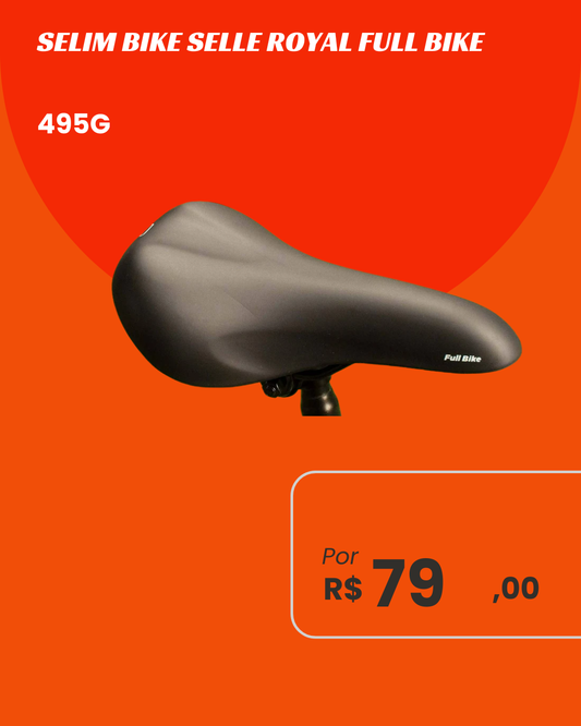 Selim Selle Royal Full Bike - Conforto e Alta Durabilidade 495g