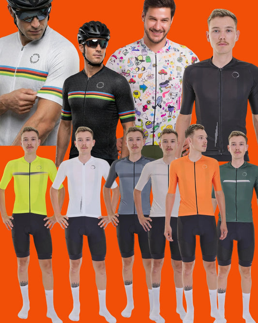 Camisa de Ciclismo Marcio May New Sport Azul - costas e cores disponíveis