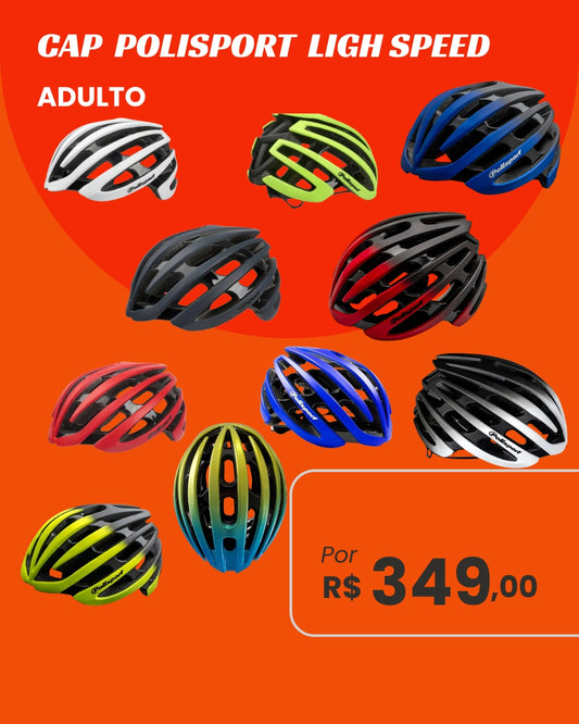 Capacete Polisport Light Speed Adulto - Performance e Ventilação Extrema
