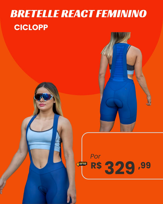 Bretelle de Ciclismo Feminino Ciclopp React