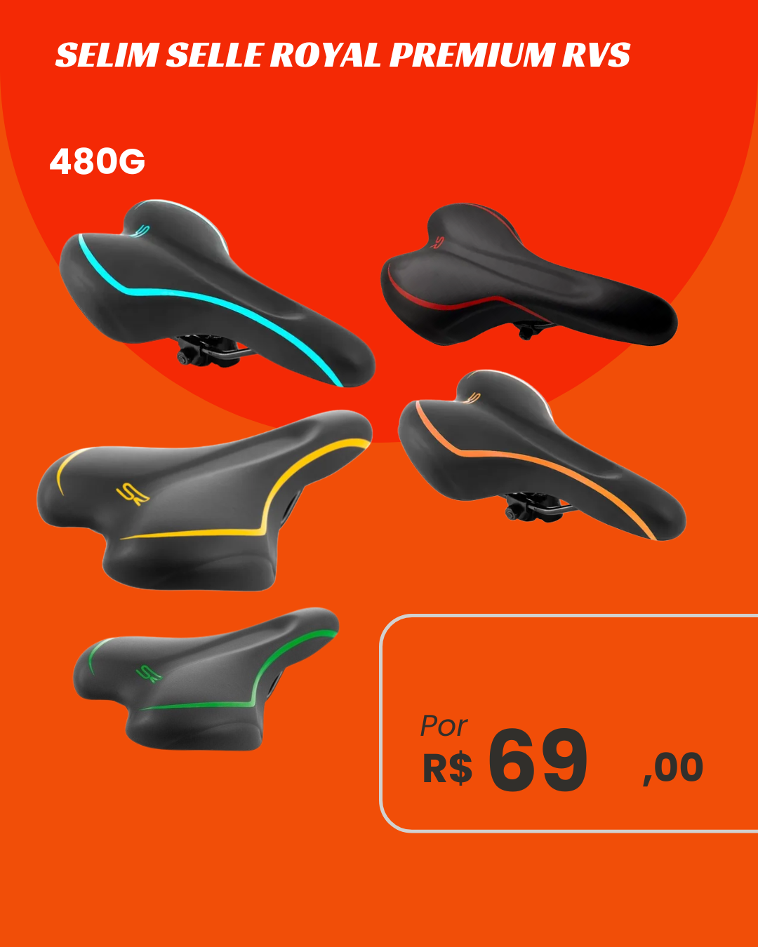 Selim Selle Royal Premium - Conforto Urbano e Durabilidade 480g