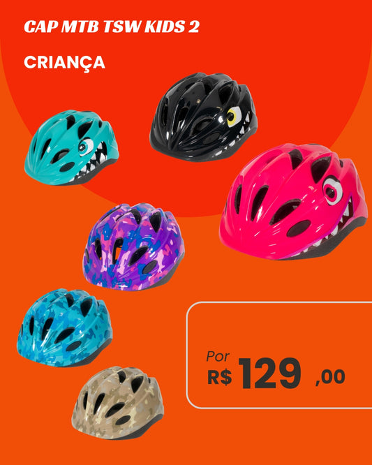 Capacete TSW Kids 2 Infantil - Proteção Leve e Ajustável