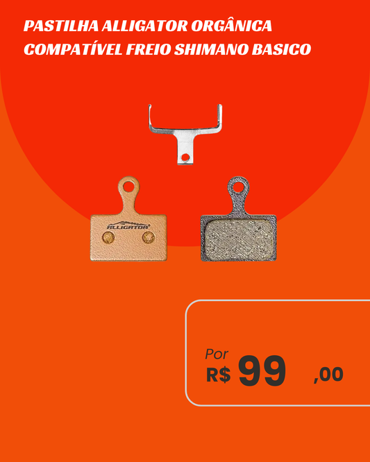 Pastilha de Freio a Disco Orgânica Alligator Padrão Shimano MT200