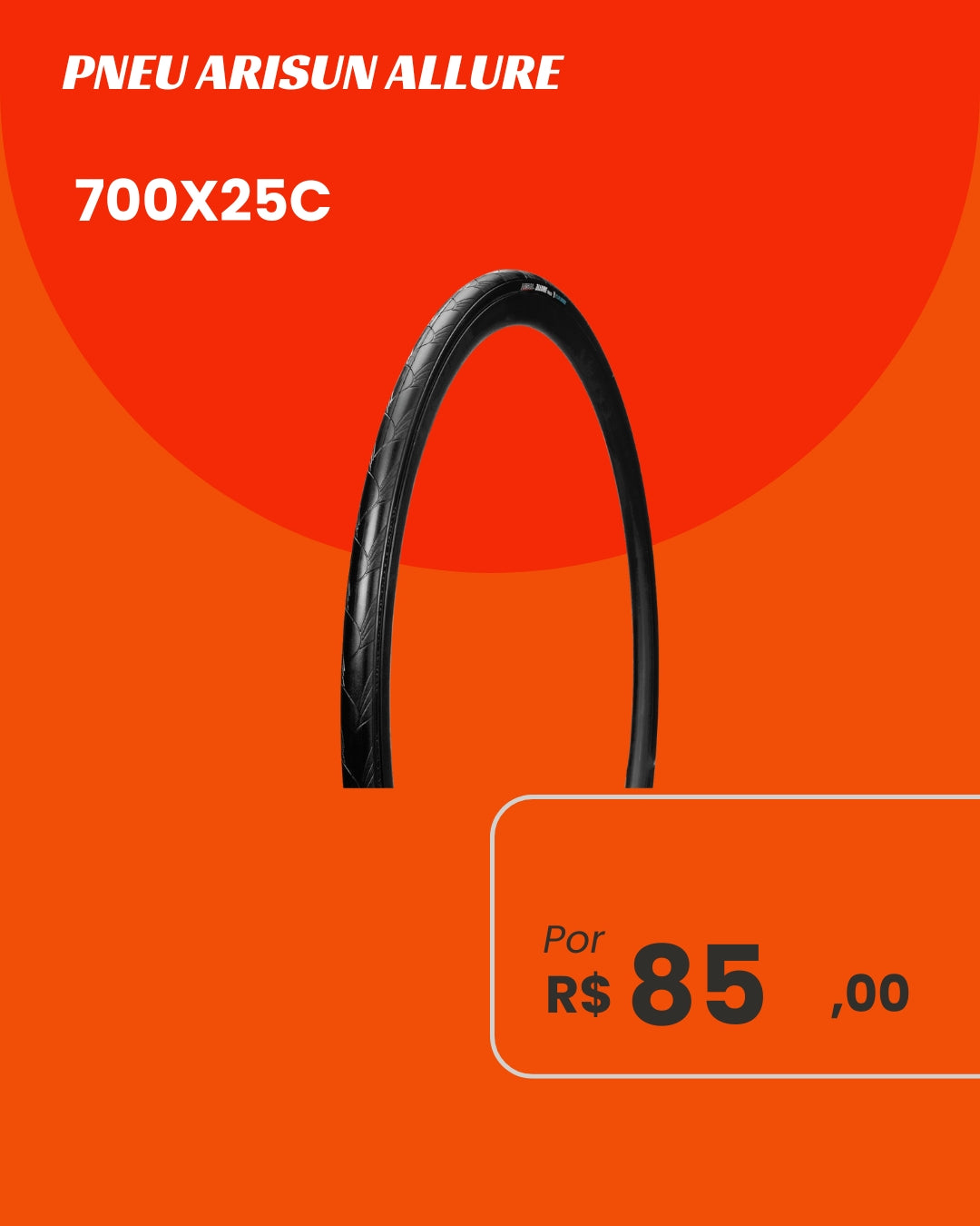 Pneu Arisun Allure 700x25C - Performance e Proteção Road