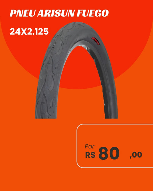 Pneu Arisun Fuego 24x2.125 - Aderência e Estilo para Sua Bike