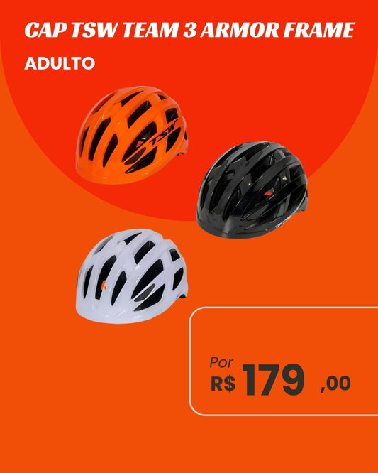 Capacete TSW Team 3 Armor Frame Adulto - Ventilação e Proteção Reforçada