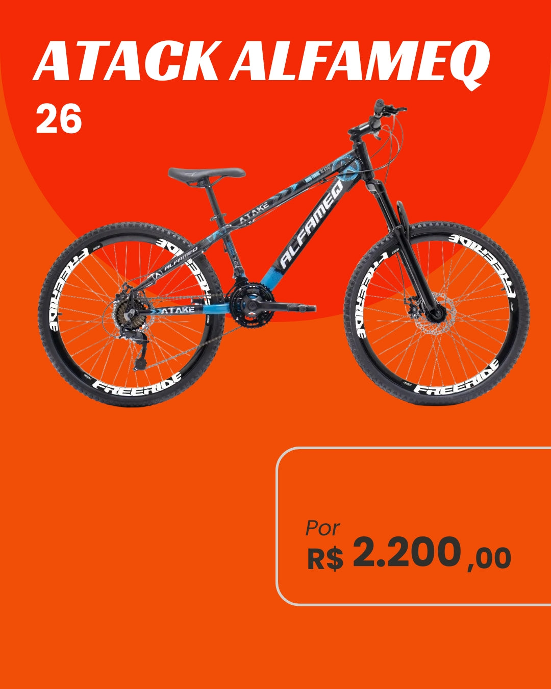 Bicicleta Atack Alfameq Aro 26 Freeride