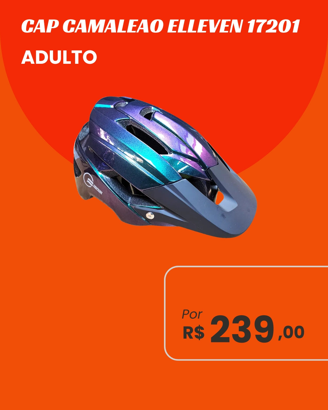 Capacete Camaleão Elleven 17201 Adulto - Pintura Especial Furta-Cor