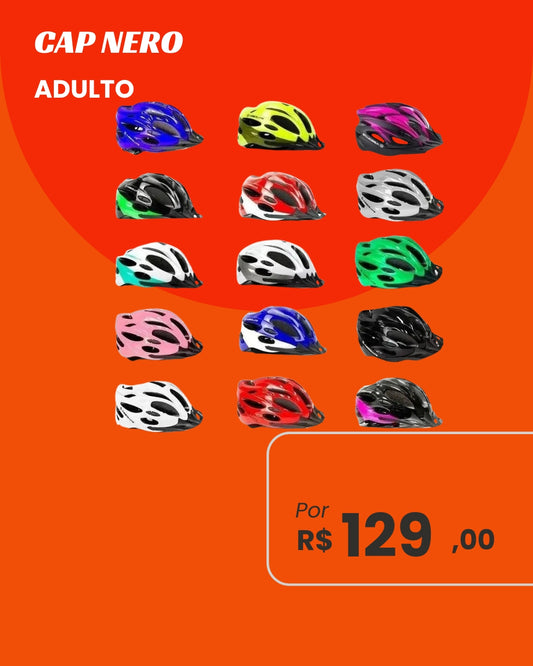 Capacete Nero Adulto - 15 Cores e Ajuste de Precisão