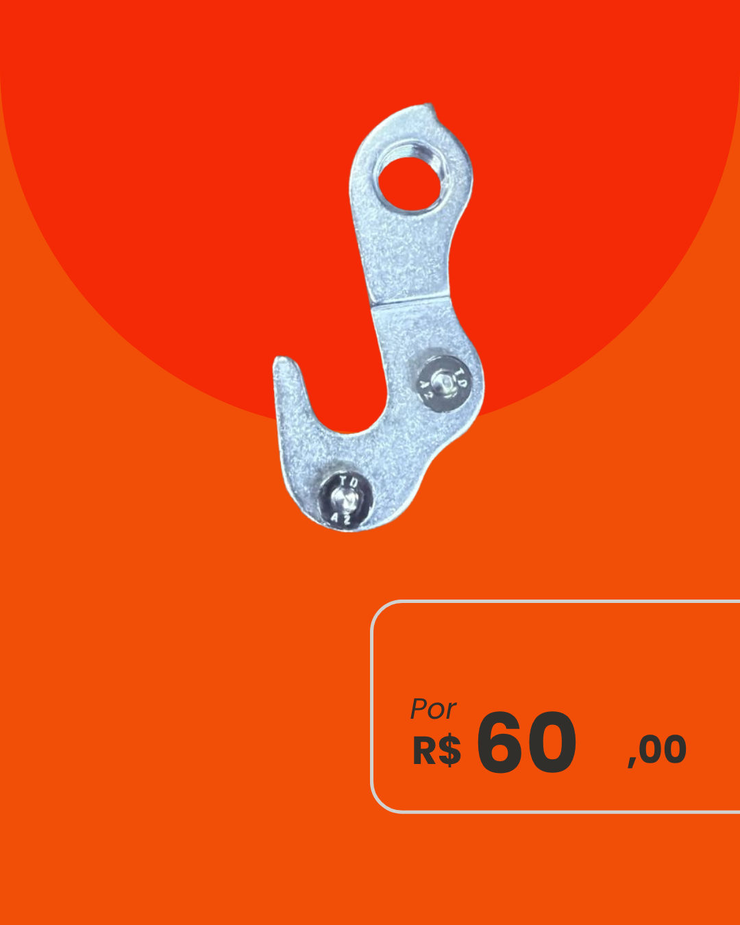 Gancheira de Câmbio Traseiro em Alumínio para Quadro de Bicicleta
