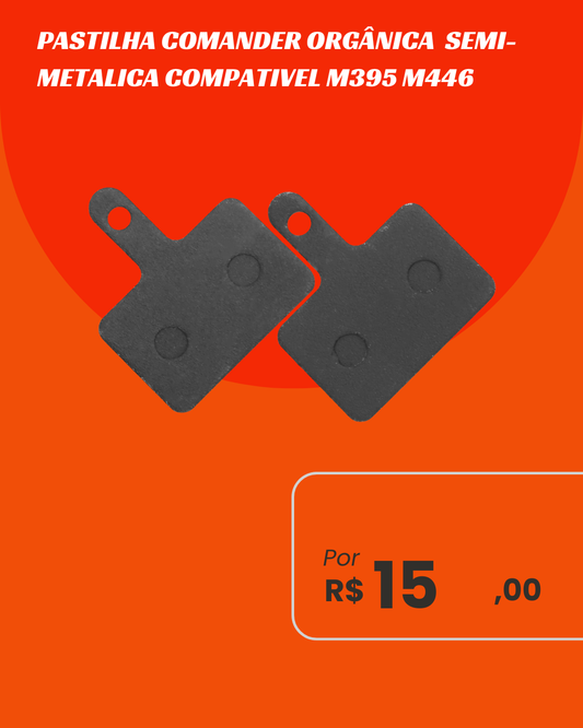 Pastilha de Freio a Disco Comander Padrão Shimano M395 / M446 - Par