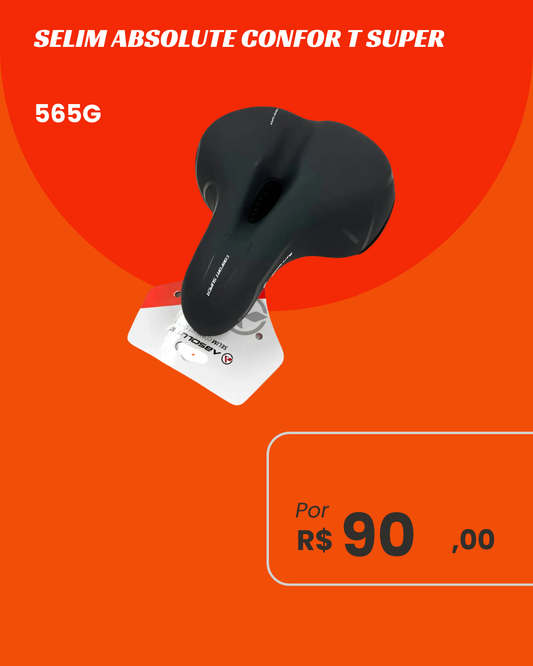 Selim Absolute Confort Super - Design Extra Largo e Ergônomico 565g