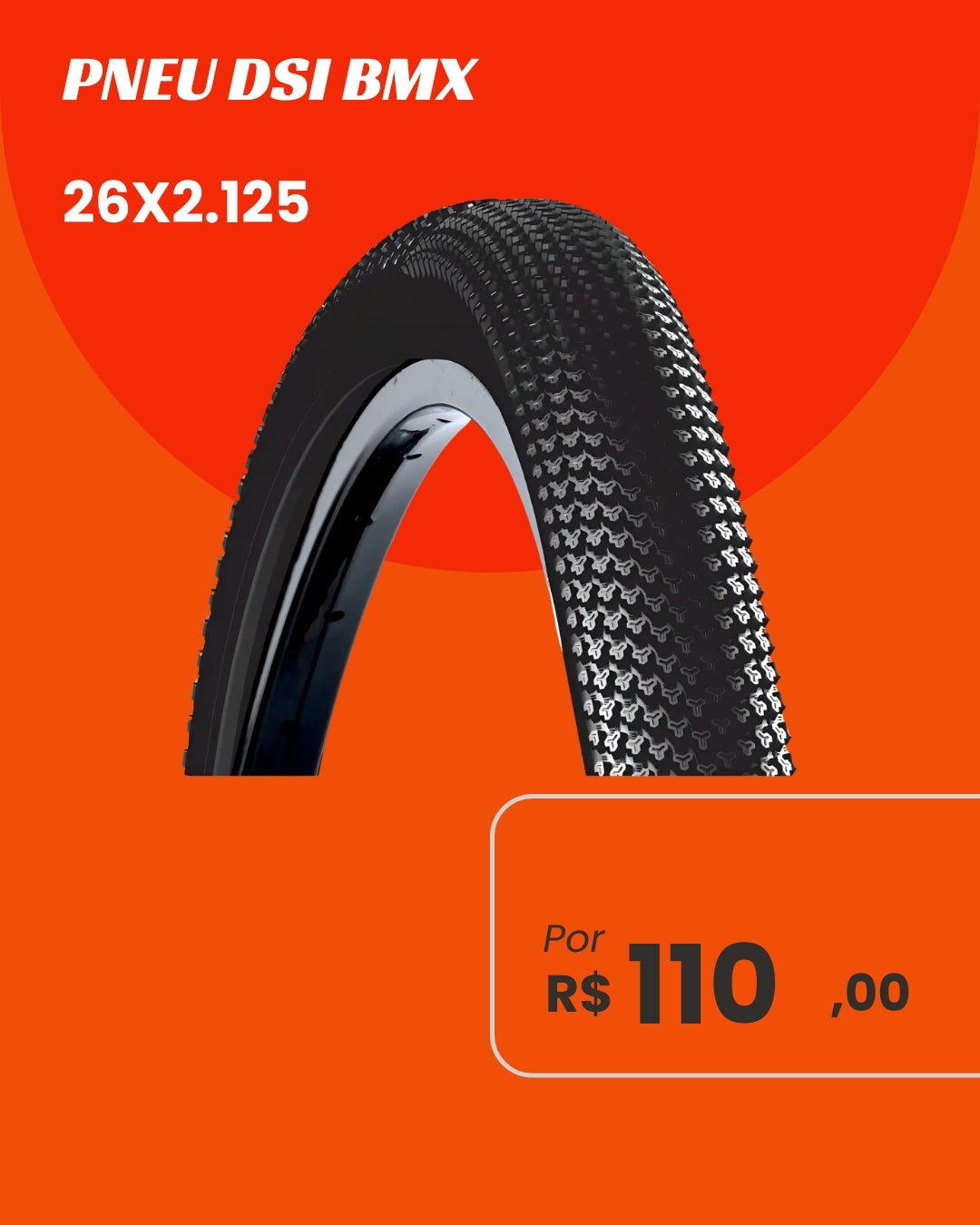 Pneu DSI BMX 26x2.125 - Performance e Estilo