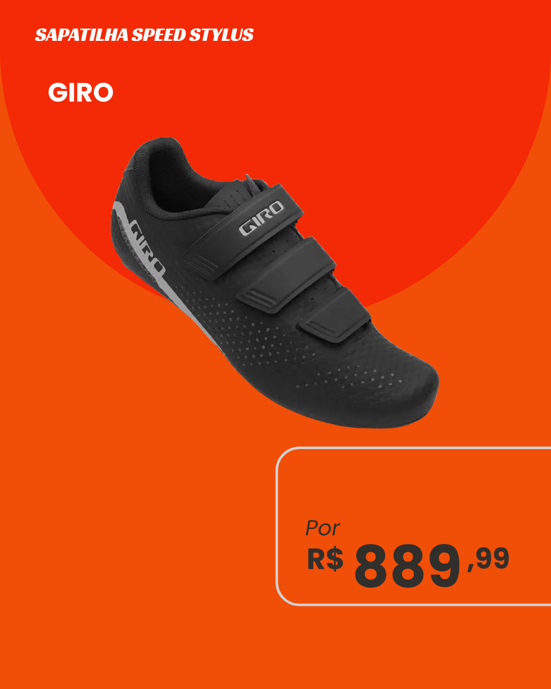 Sapatilha Ciclismo Speed Giro Stylus Preta