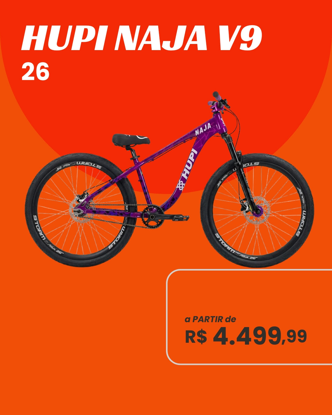 Bicicleta HUPI Naja V9 Aro 26
