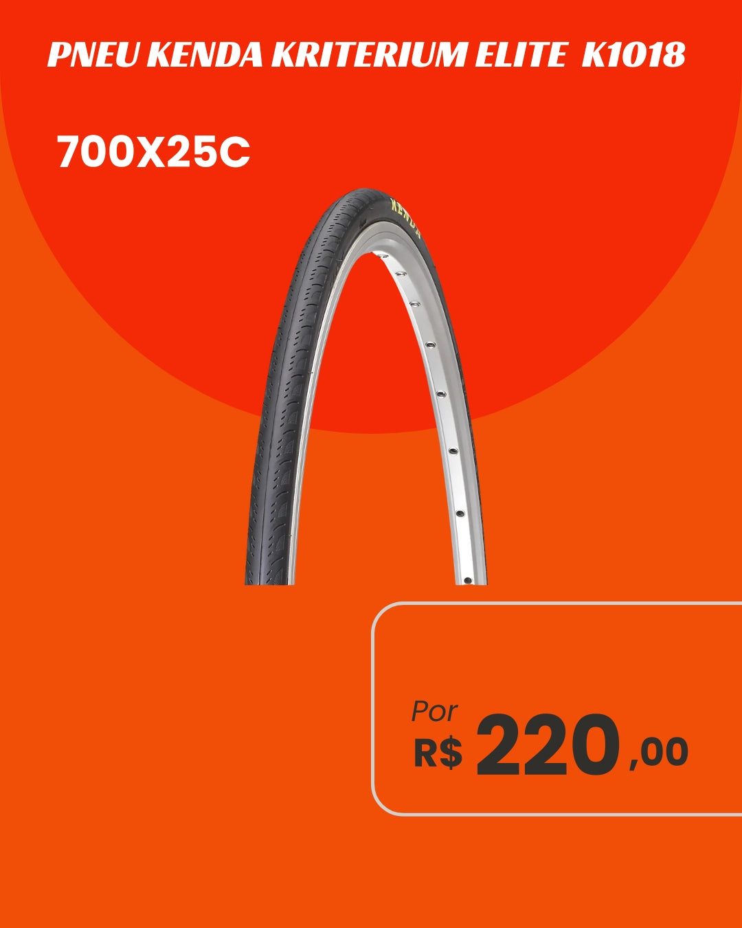 Pneu Kenda Kriterium K1018 700x25C - Performance e Alta Rodagem