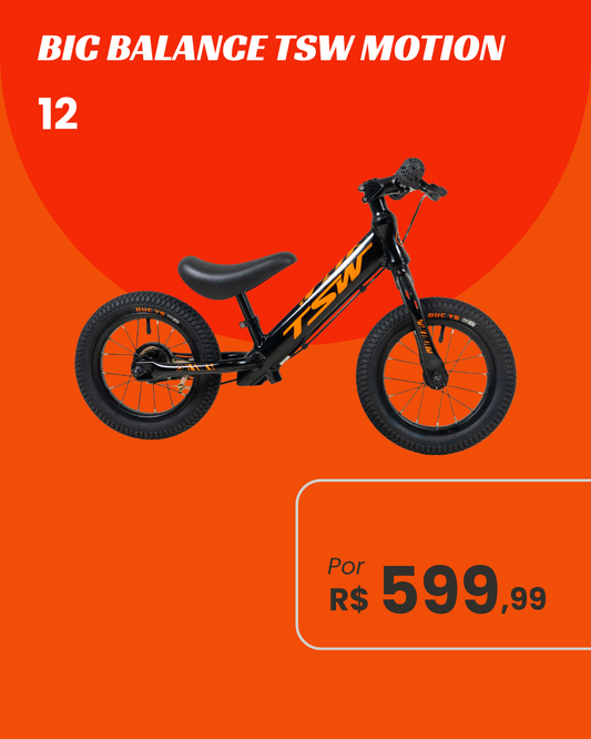 Bicicleta de Equilíbrio Infantil TSW Motion Balance Aro 12 Alumínio