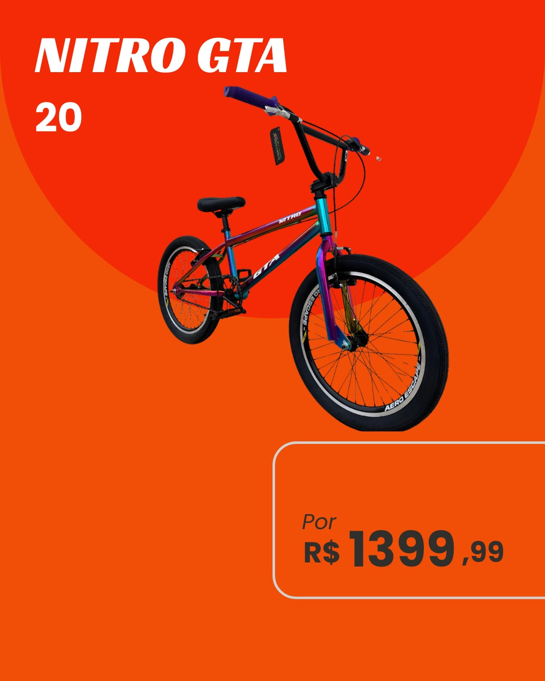 Bicicleta GTA Nitro Aro 20 BMX Alumínio Juvenil