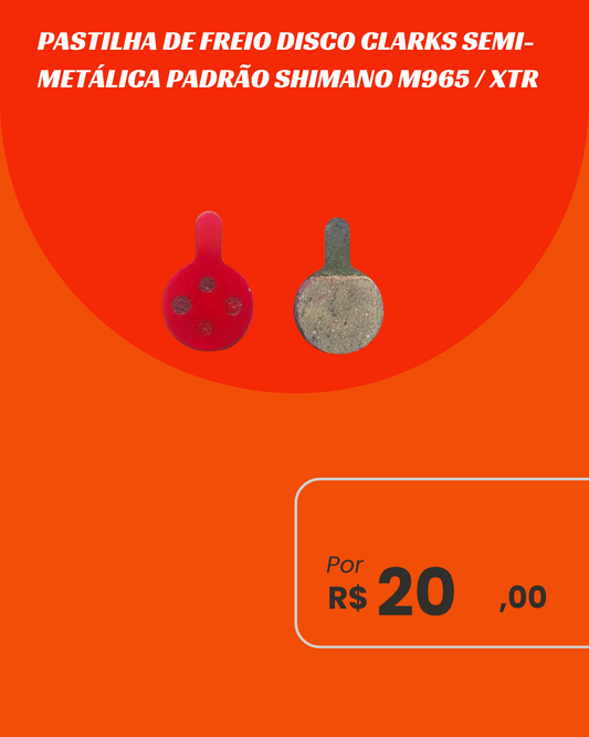 Pastilha de Freio a Disco Semi-Metálica Paco 9767 Padrão Shimano MT200
