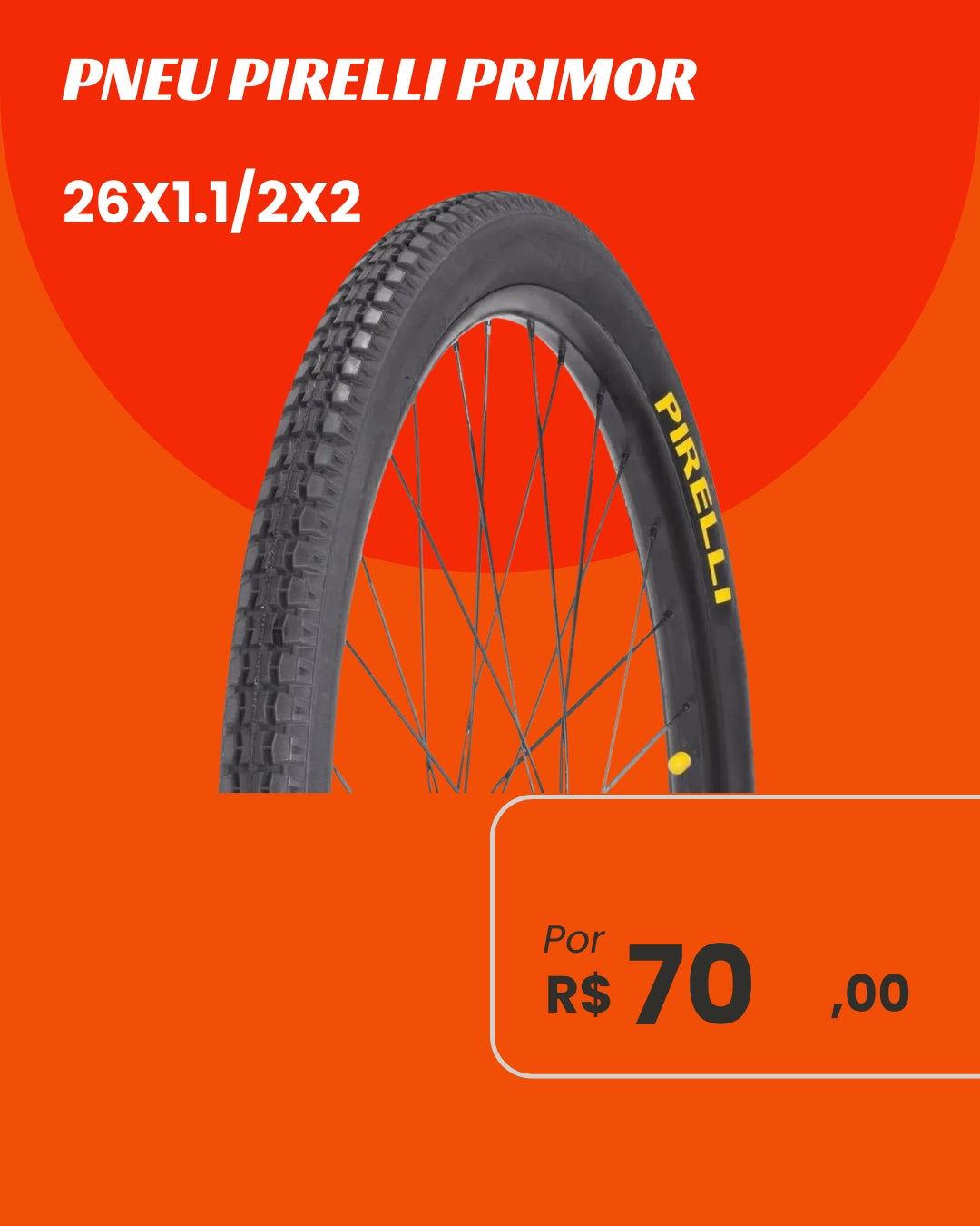 Pneu Pirelli Primor 26x1.1/2x2 - Durabilidade e Tradição