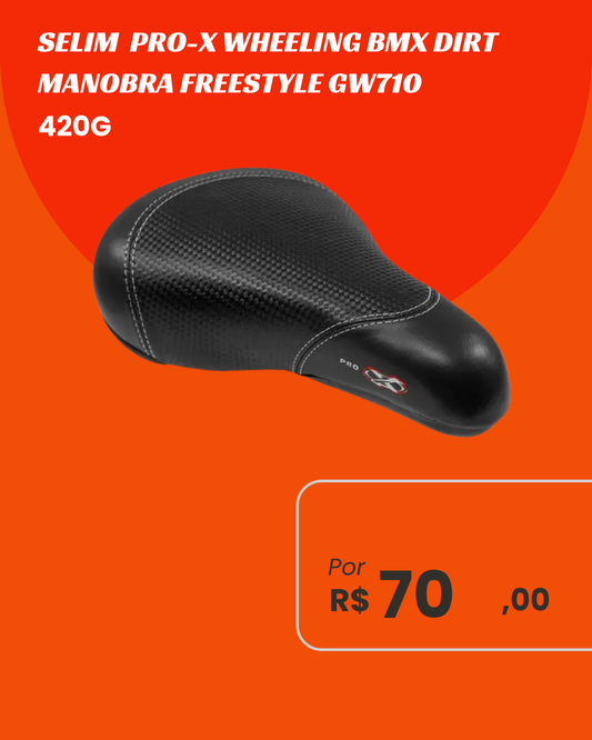 Selim Pro-X Wheeling BMX Dirt GW710 - Freestyle e Grau