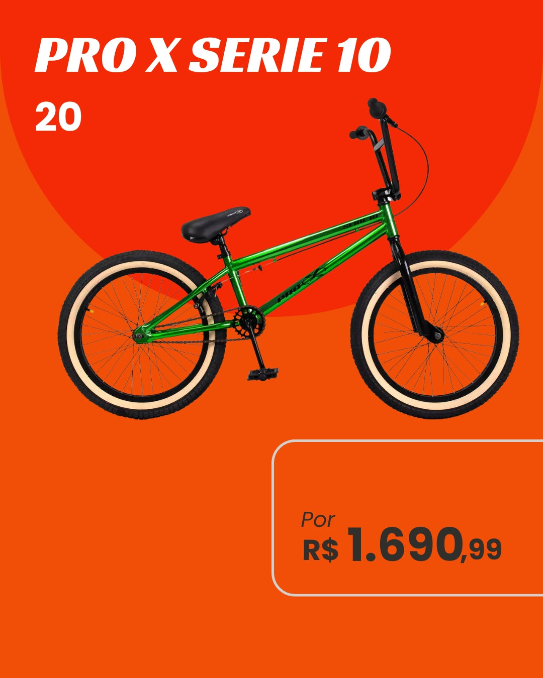 Bicicleta Pro X Série 10 Aro 20 BMX Alumínio Juvenil
