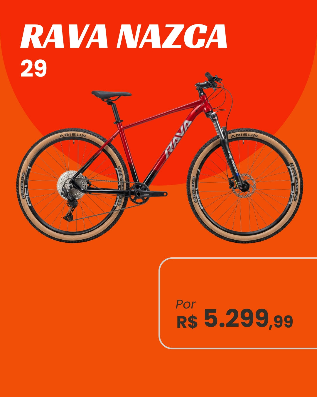 Bicicleta Rava Nazca 12V Shimano Deore Aro 29