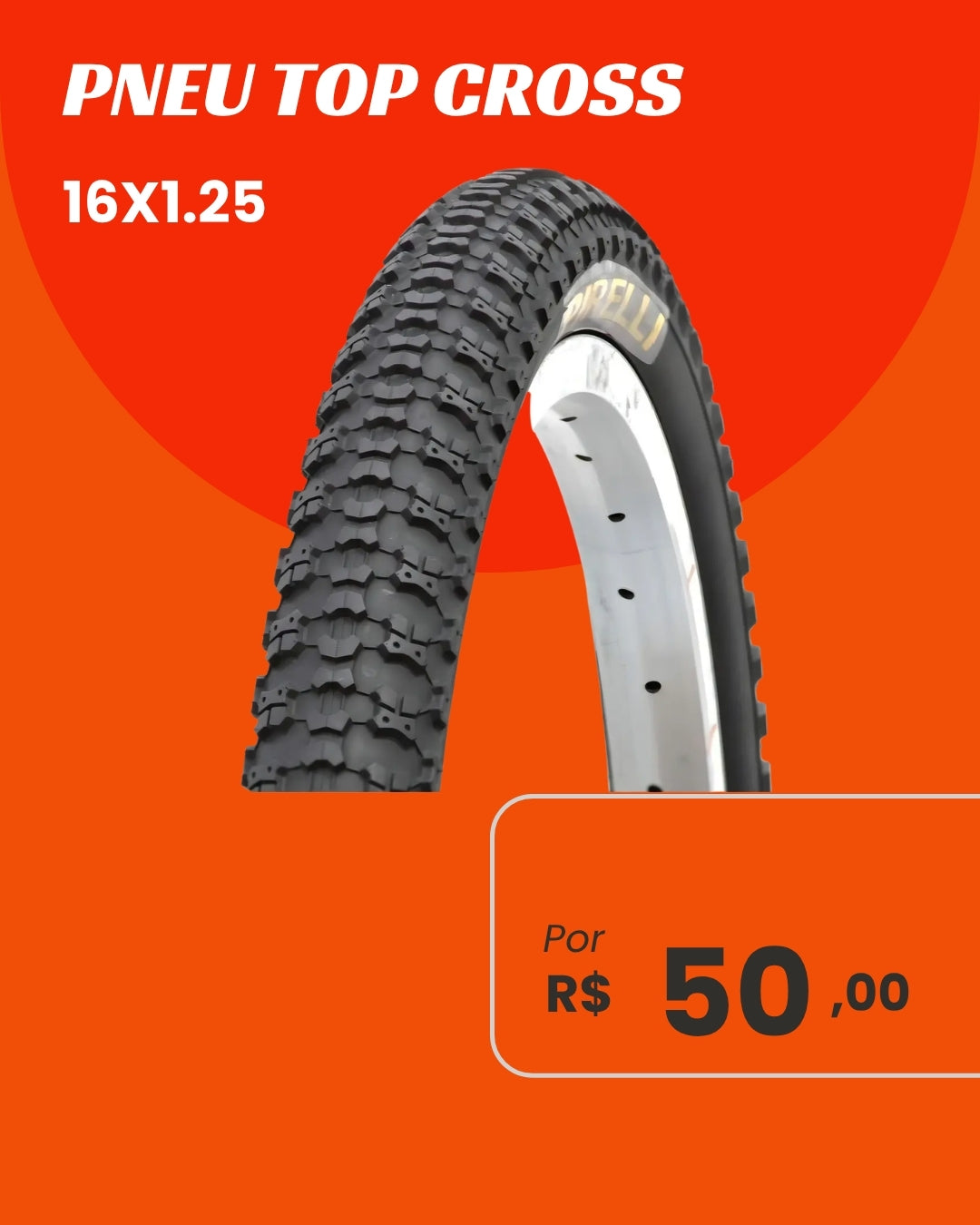 Pneu Pirelli Top Cross 16x1.25 - Performance e Aderência Off-Road