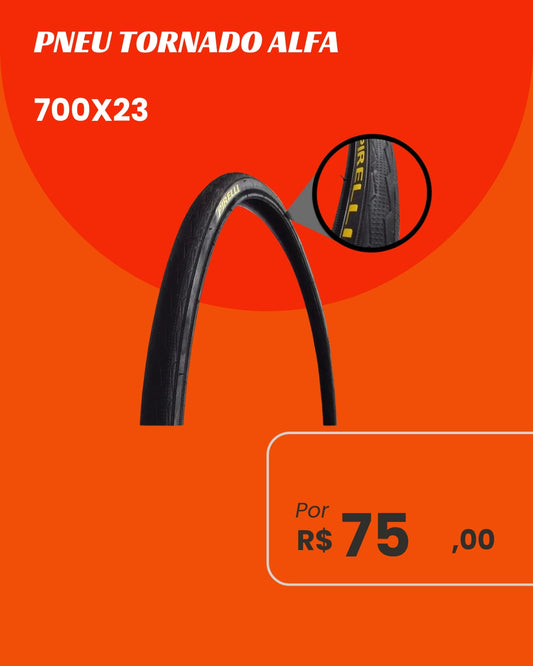 Pneu Pirelli Tornado Alfa 700x23 - Velocidade e Performance Road