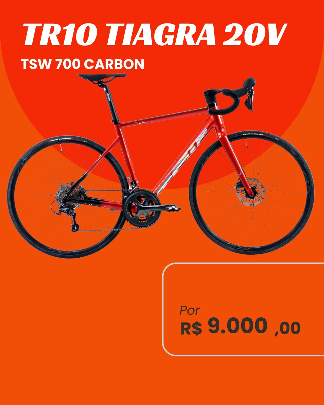 Bicicleta TSW TR10 Tiagra 20V Carbon - Performance de Estrada