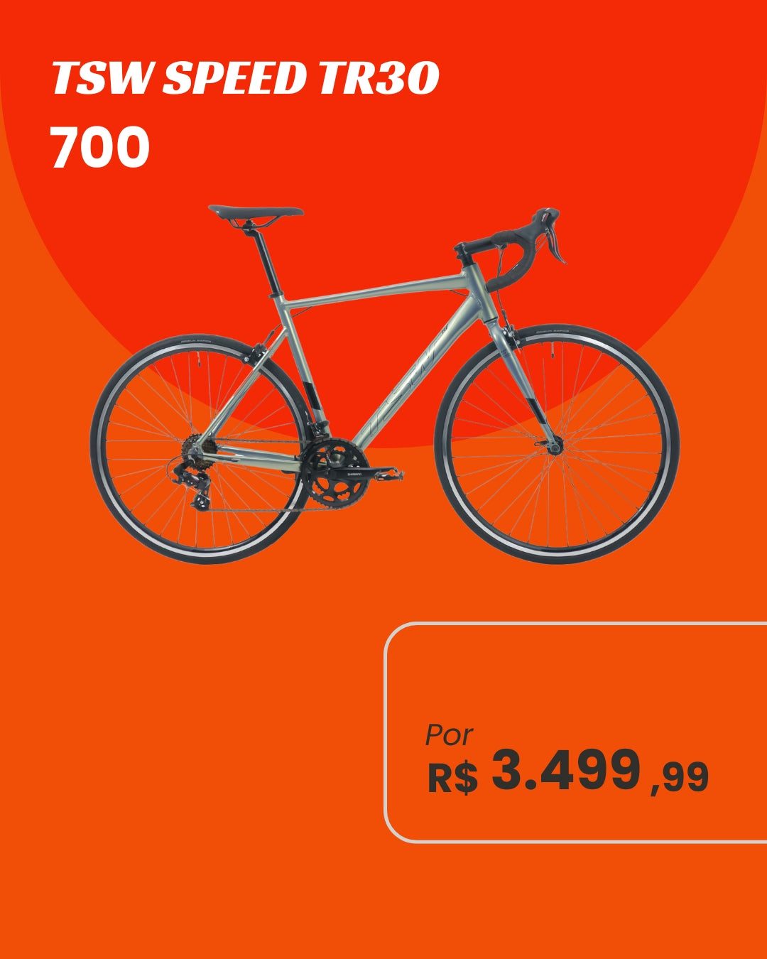 Bicicleta TSW Speed TR30 Aro 700 21V Bike de Estrada Várias Cores