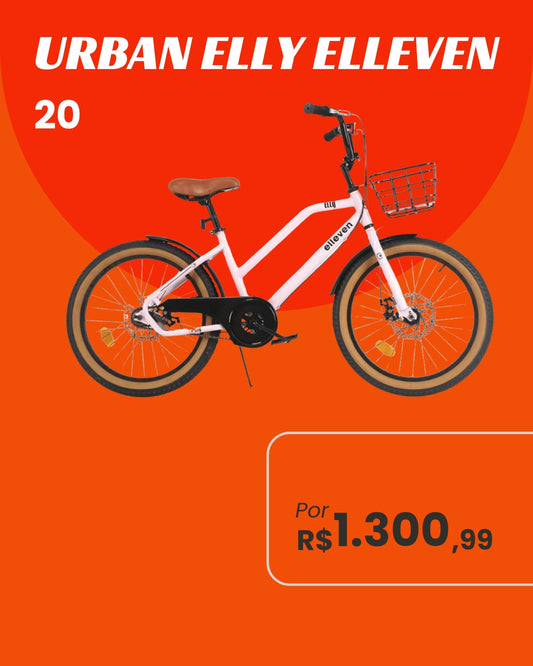 Bicicleta Elleven Urban Elly Aro 20 Juvenil Urbana com Cestinha